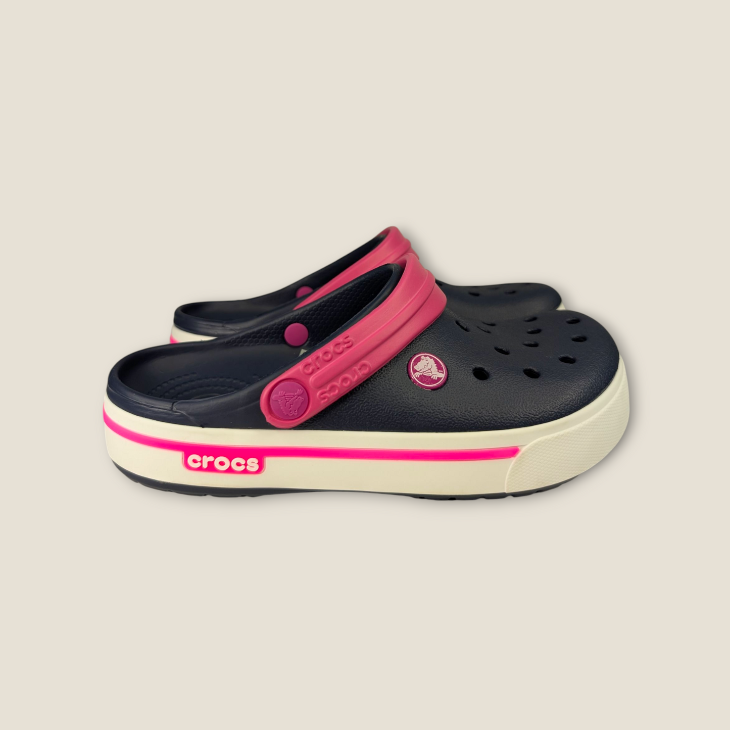 CROCBAND Bleu nuit et rose