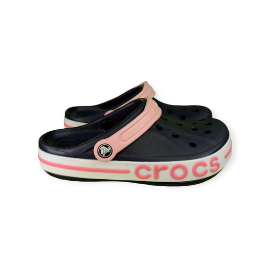 Crocs Bayaband Bleu nuit et Rose bébé